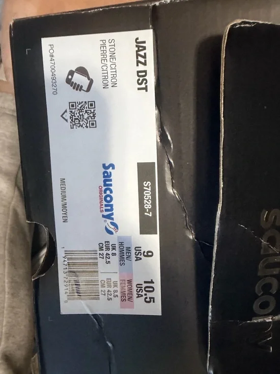 Saucony Beige with Neon Yellow Accent Retro Runner Sneakers - Picture 5 of 6